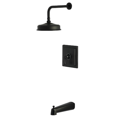 Kingston Brass Single-Handle Pressure Balanced Tub and Shower Faucet, Matte Black KB5890AL