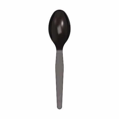 Dixie Mediumweight Polystyrene Wrapped Cutlery, Spoon, Plastic, Black, 1000PK TM53C1