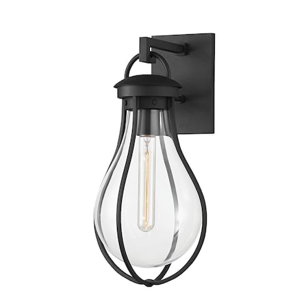 Troy Lighting Becki Owens X Bowie 1 Light Wall Sconce 8.5 In. Textured Black B9317-TBK