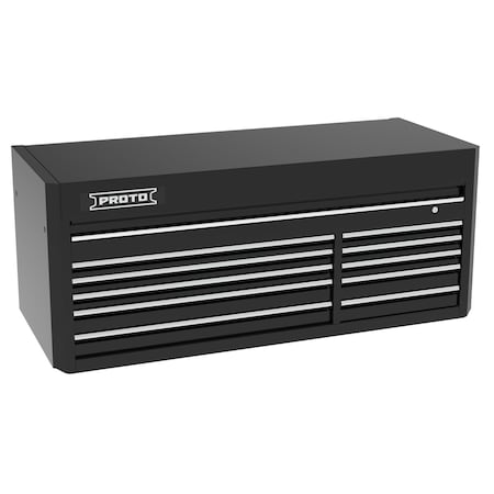 Proto 550 Series Top Chest, 10 Drawer, Black, Steel, 66 in W x 27 in D x 27 in H J556627B-10BK