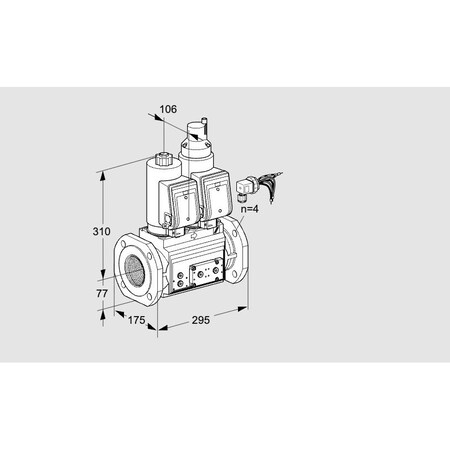 Honeywell Kromschroder Gas Solenoid Valve - Class A, 500 mbar, IP65, EN 161 Certified KS88207282
