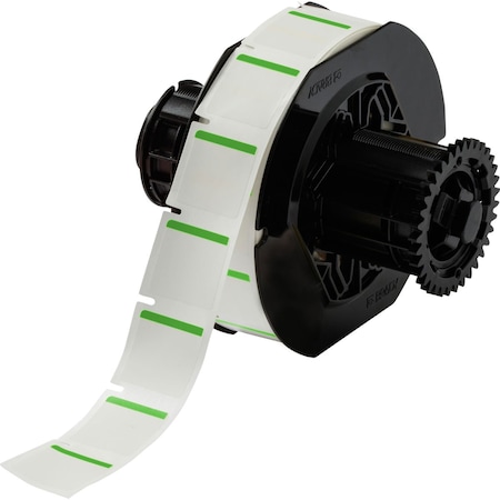 Brady Color Polyester Laboratory Labels 1 in H x 1 in W Green, White 1500/RL B33-179-494-GN