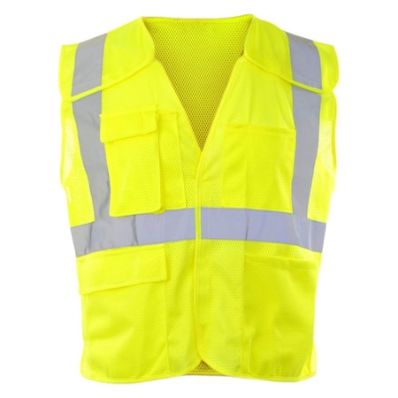 J. J. Keller & Associates High Visibility Breakaway Safety Vest, Type R Class 2, Lime, 2XL/3XL, SAFEGEAR 59848