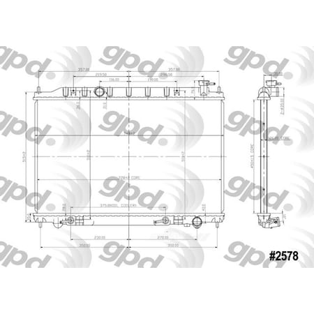 Global Parts Distributors Radiator 2578C
