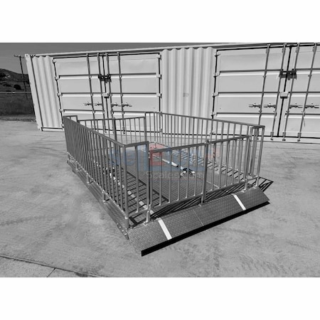 Selleton Scales Portable Livestock Scale with Cage, 10 ft x 7 ft SL-930-10X7