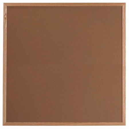 Aarco VIC Cork Bulletin Board, Red Oak Frame, Clear Lacquer Finish, Nutmeg Spice 48''Hx48''W OW4848166