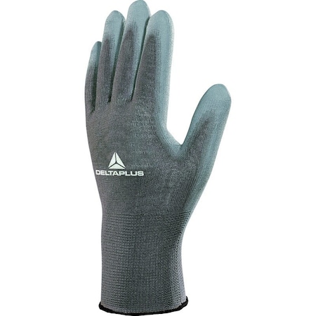Deltaplus GREY PES/PU PALM KNIT GLOVE 9 VE702PG