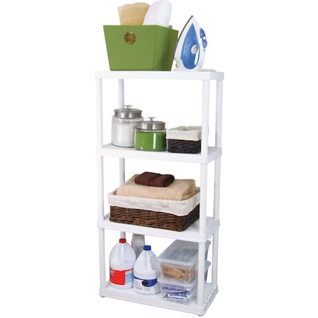 Gracious Living 4 Shelf Light Duty White Solid Unit 91064-1C-90