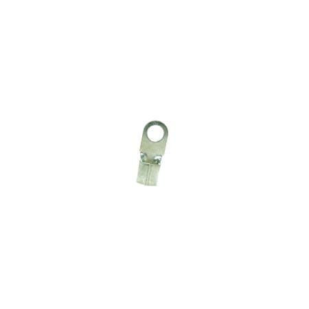 Hillsdale Terminal Ring Terminal, 1/4 in Stud Size, 2 AWG, Bare Insulated, 100 PK 10628HT