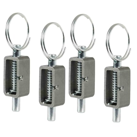Mytee Products Universal Long Spring Lock Steel Latch Assembly for Trailer, 4PK SpringLock-Longx4