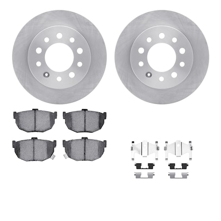 Dynamic Friction Co DFC Brake Rotor with 5000 Brake Pads and Hardware Kit 6512-03201