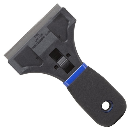 Prosource Safety Scraper, 3-1/2 in W Blade, Full Tang Blade, HCS Blade, Plastic Handle, Soft Grip Handle 14082-5