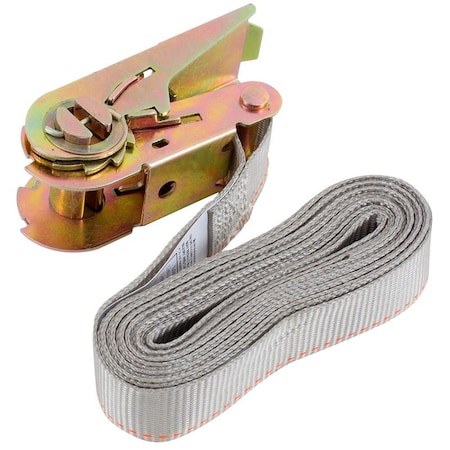 Keeper Tie-Down Strap, 1 in W, 13 ft L, Gray, 400 lb Working Load, Loop End 89512