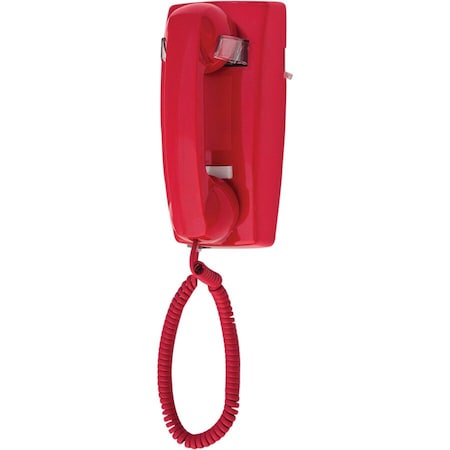 Cortelco Cortelco 255447VBANDL Standard Phone - Red - 1 x Phone Line - Hearing Aid Compatible 2554NDL-RD