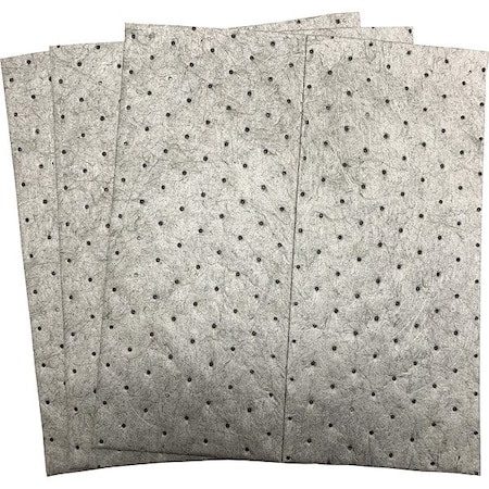Sustayn By Spilfyter Sorbent Pad, Universal, 27 gal Vol Absorbed per Pkg, Gray, Polypropylene USRB-75