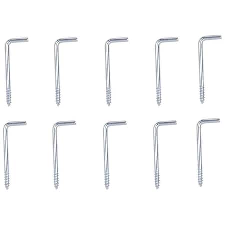 Prosource Screw Hook, 3/8 in Opening, 3 mm Thread, 1-3/8 in L, Steel, Zinc LR-399-PS