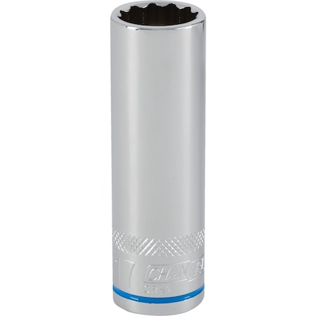 Channellock 1/2'' Drive 17 mm 12-Point Deep Metric Socket 302861