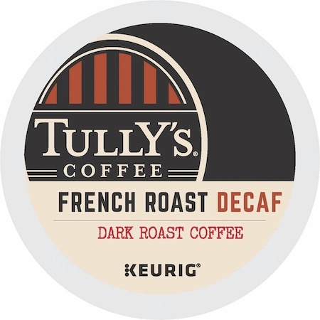 Tullys Coffee Tully's Coffee K-Cup French Roast Decaf Coffee, Compatible with Keurig Brewer, 24PK 5000330024