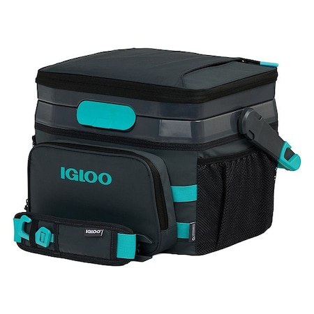Igloo Soft Sided Cooler, Gray, 14.5 qt 00064361