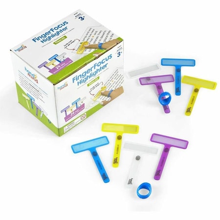 Hand2Mind FingerFocus Highlighter Classroom Kit, 24 Sets, 24PK 91497