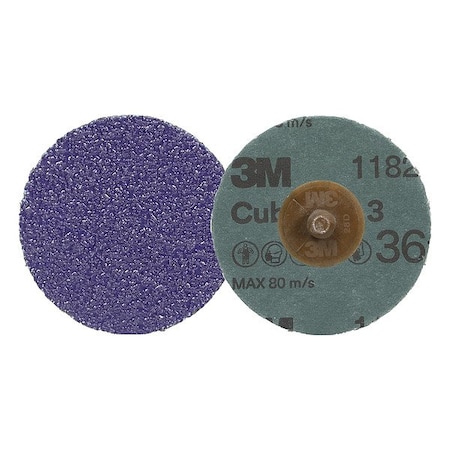3M Cubitron Quick-Change Disc, Ceramic, 3 in Dia., PK50 7100332346