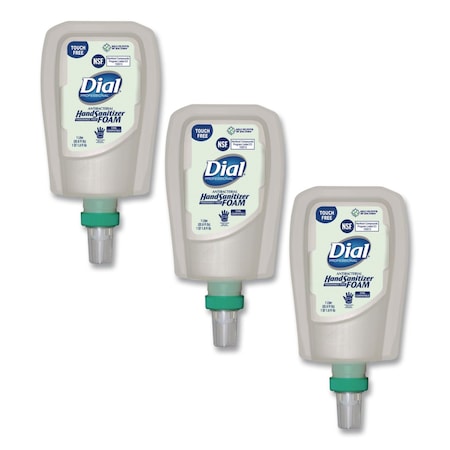 Dial Foaming Hand Sanitizer Refill for FIT Touch Free Dispenser, 1 L Bottle, Fragrance-Free, PK3 16694