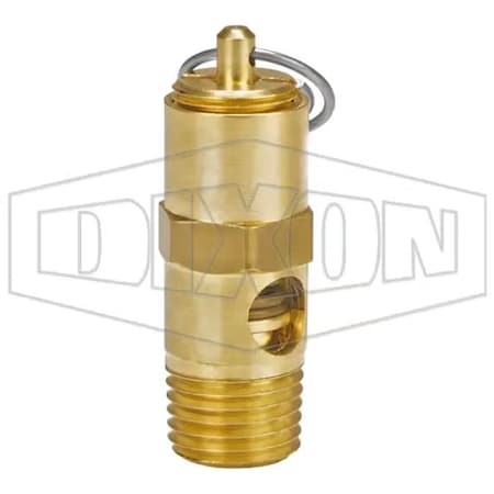 Dixon Soft Seat Safety Pop-Off Valve, 1/4 in, MNPT, 73 SCFM, Brass Body KSV10-150