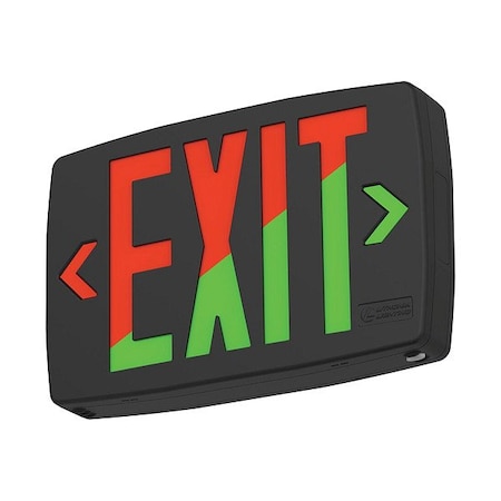 Acuity Exit Sign, Black Housing, LED, Surface 2889TK