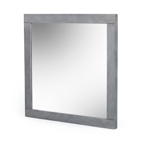 Homeroots 35" Gray Wood Framed Accent Mirror 510888