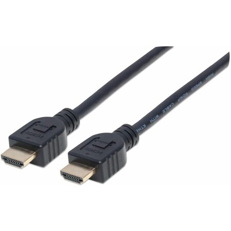 Manhattan In-wall CL3 High Speed HDMI Male to Male Cable with Ethernet, Black, 3 ft 353922
