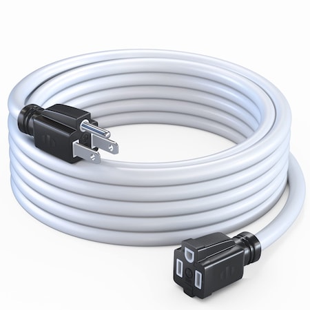 Maximm 10ft 16AWG Indoor Extension Cord w/ White Indicators, Black OBK-IWH-04K-05H-10WH