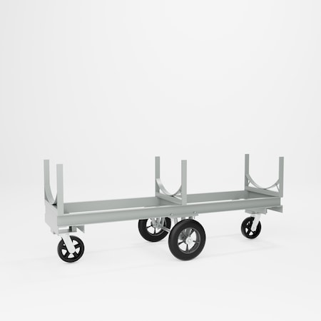 Pucel Cradle Truck, 96 in W x 33 in D x 23.5 in H, Gray CRA-96R