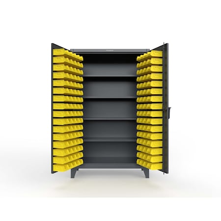 Strong Hold 12 GA Bin Cabinet 4 Shelves - FP Lock 46-BS-244-FP