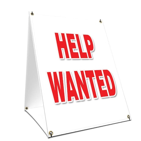 Signmission Help Wanted, 24 Inch x 18 Inch A-frame Yard Sign, Plastic Sign SBC-1824-Help Wanted