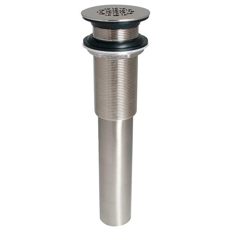 Stylewise Open Grid Sink Drain, 1-1/4 in Connection, Brass, Brushed Nickel K820-74BN