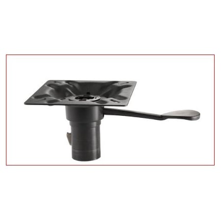 Swivl-Eze Attwood 238 Series Seat Mount Plated Steel, 0 Degree Angle, Left Handle, Bulk 238150-1