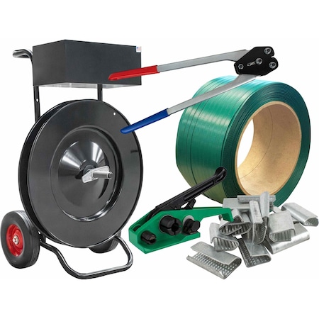 Encore Packaging Polyester Strapping Kit for 1/2" - Serrated Seals, Heavy Duty PT12K03-01