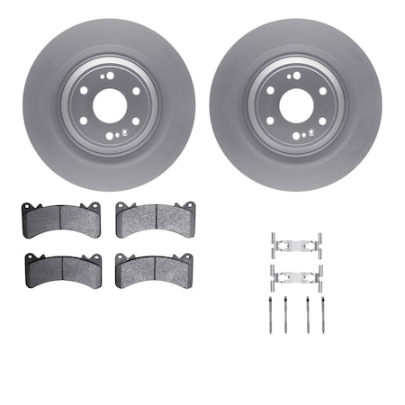 Dynamic Friction Co DFC GEOSPEC Coated Rotors with 5000 Brake Pads - Ceramic and Hardware 4512-47124