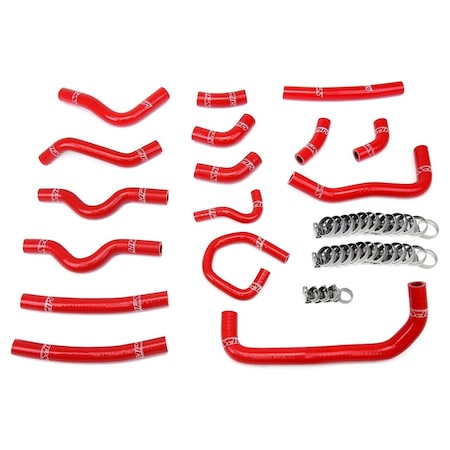 Hps Performance High Temp Reinforced Silicone Heater Coolant Hose Kit, Red,  57-1913-RED