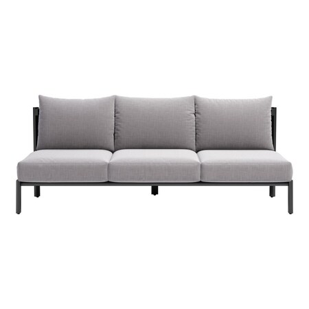 Homeroots 78" Gray Polypropylene Sofa 667661