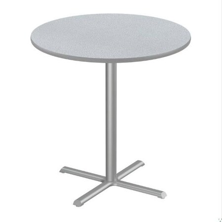 Correll Round Cafe Table, 30 in W, 30 in L, 42 in H, Particleboard Top, Gray Granite SXB30R-15-98-13