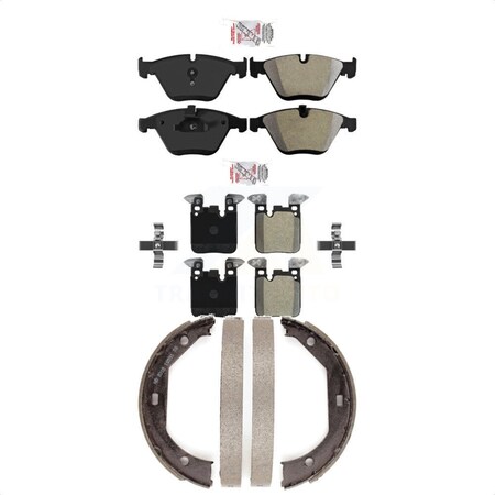 Transit Auto Front Rear Semi-Metallic Disc Brake Pads Kit For BMW 328i 335i With Blue Painted Calipers KNN-101022