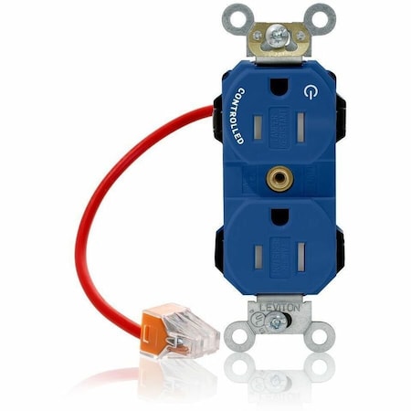 Leviton Straight Blade Receptacle, 5-15R, 15 A, 125V AC, Self-Grounded MT562-1CB