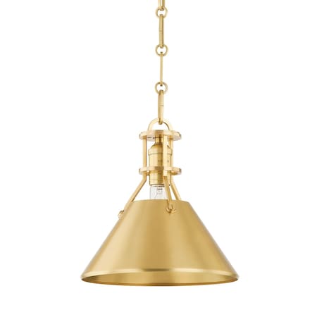 Hudson Valley Lighting Mark D. Sikes X Metal No. 2 1 Light Pendant 9.5 In. Aged Brass MDS951-AGB