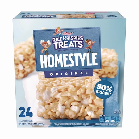 Kelloggs Rice Krispies Treats Homestyle Original Cereal Bar, 1.16 Bar, 24PK KEE27140