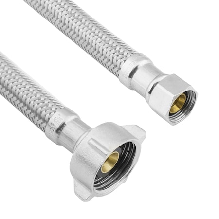 Lasco 3/8 in. Compression X 7/8 in. D Ballcock 20 in. Braided Stainless Steel Toilet Supply Line 10-0621