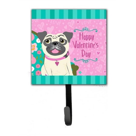 Carolines Treasures Happy Valentines Day Pug Leash or Key Holder VHA3002SH4