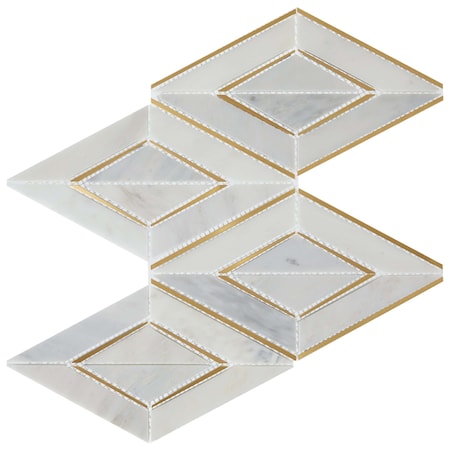 Daltile Lavaliere Natural Stone Diamond Mosaic, 8.60 Sqft per Carton, 10PK LV30DIAMDTMS1P