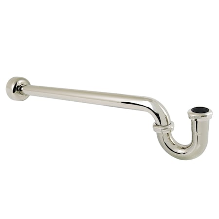 Kingston Brass 1-1/4 in. P-Trap with Box Flange, 24 in. Length, 18 Gauge, Polished Nickel CC9186