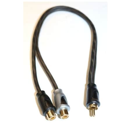 Deejay Led One Male To Two Female RCA Y Connector Cable Entry Level TBH1MALE2FEMALE